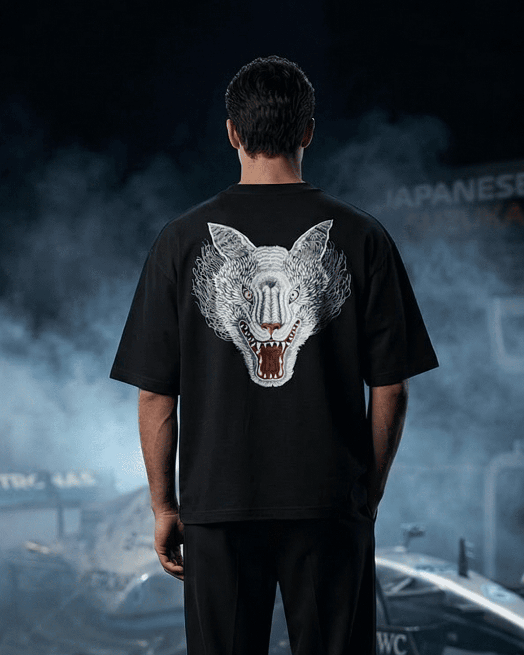 Camiseta Oversized Mercedes - Lobo Japonês