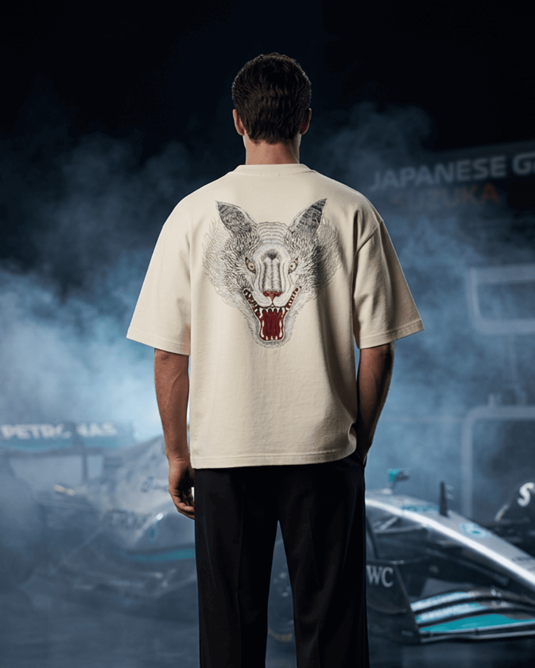Camiseta Oversized Mercedes - Lobo Japonês