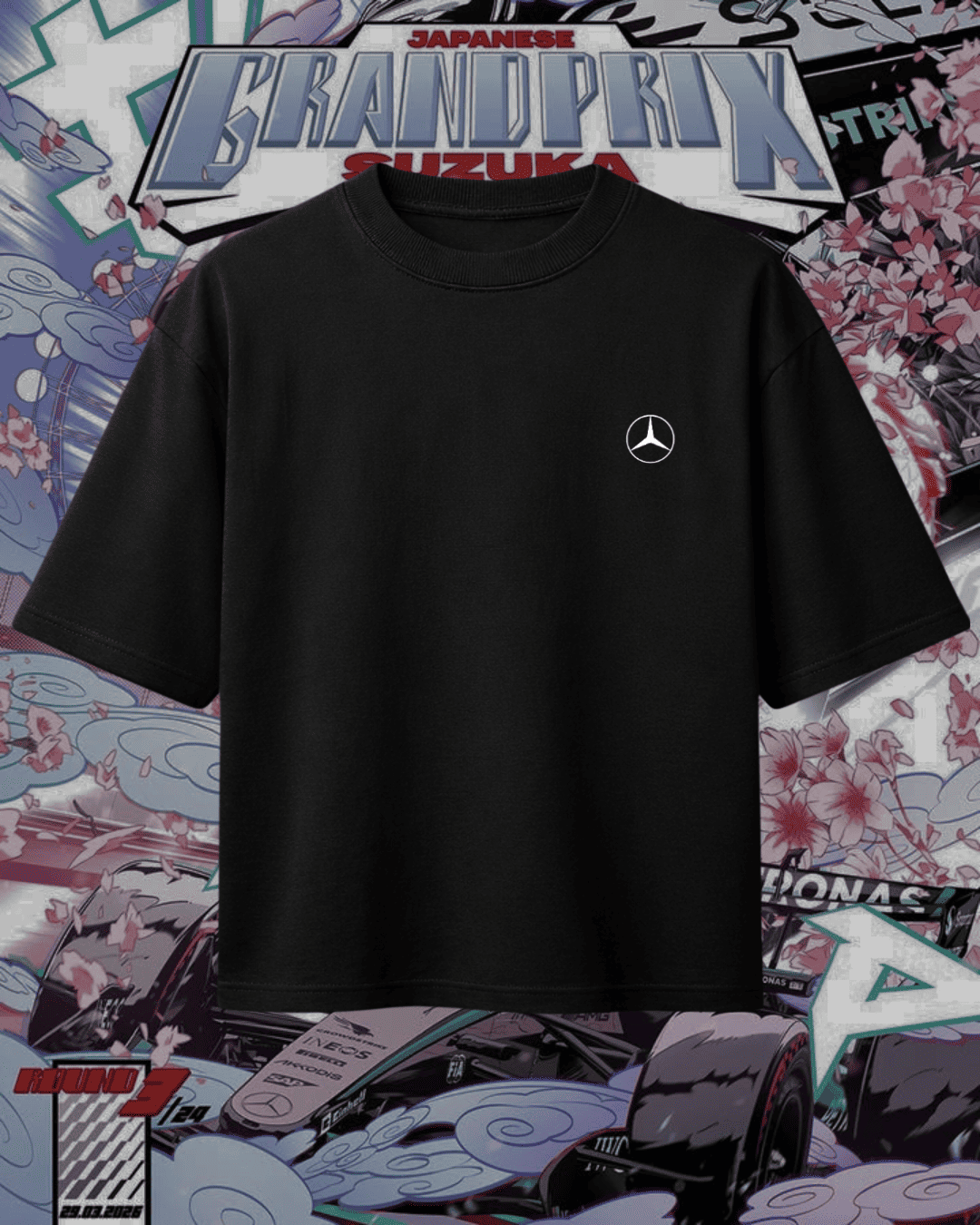 Camiseta Oversized Mercedes - Lobo Japonês