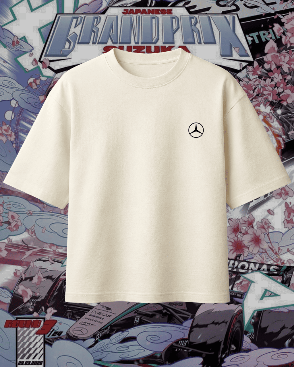 Camiseta Oversized Mercedes - Lobo Japonês
