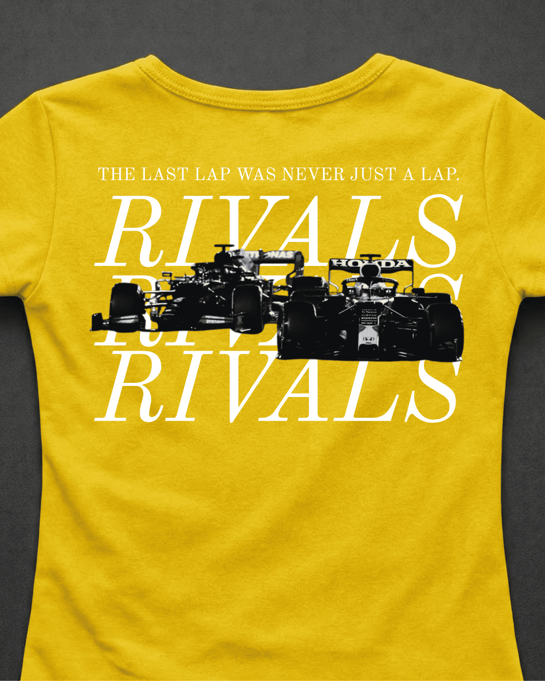 Blusa Baby Look Verstappen vs Hamilton- Última volta