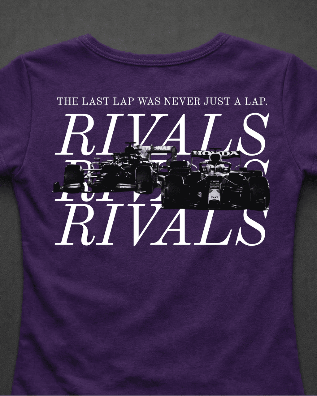 Blusa Baby Look Verstappen vs Hamilton- Última volta