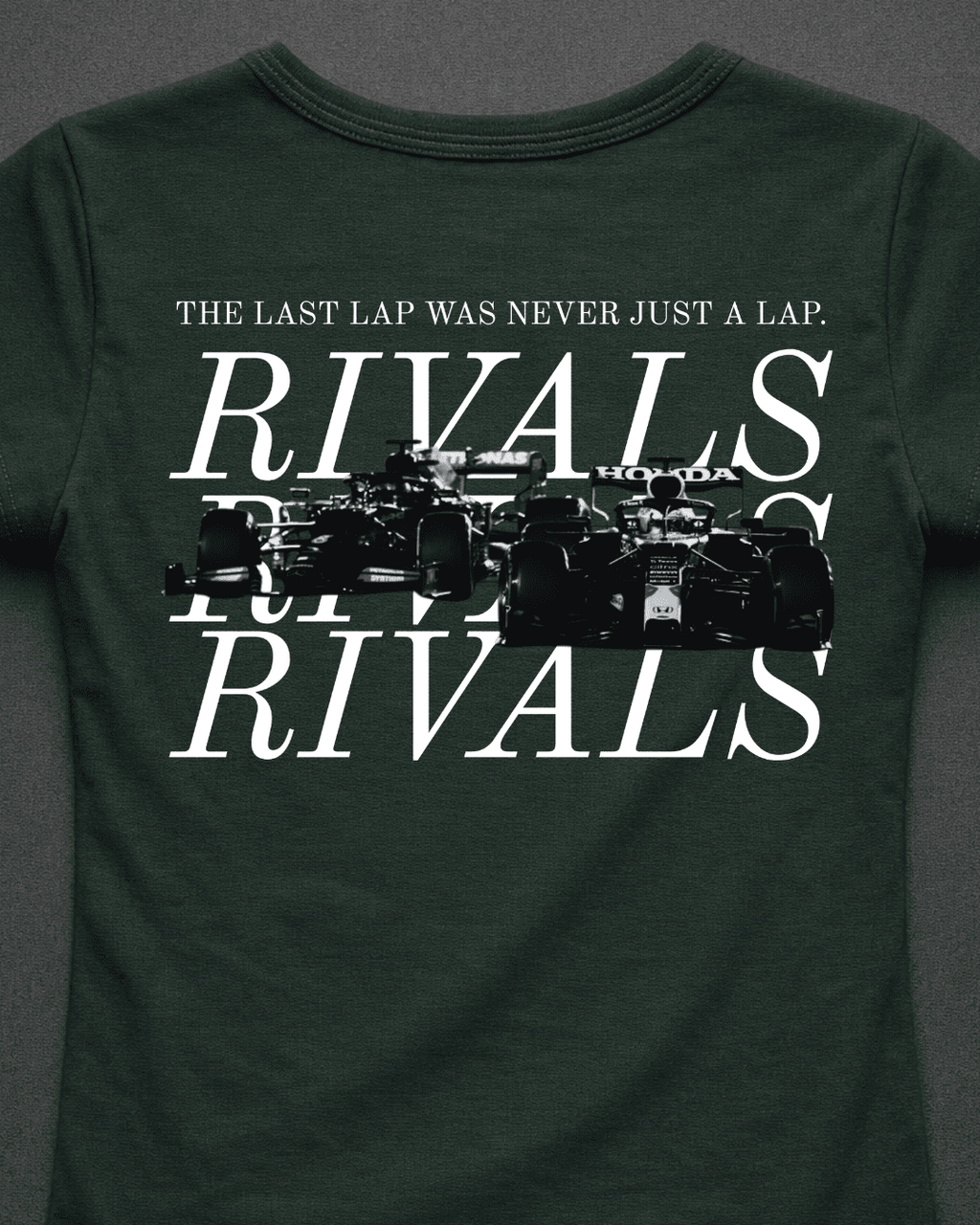 Blusa Baby Look Verstappen vs Hamilton- Última volta