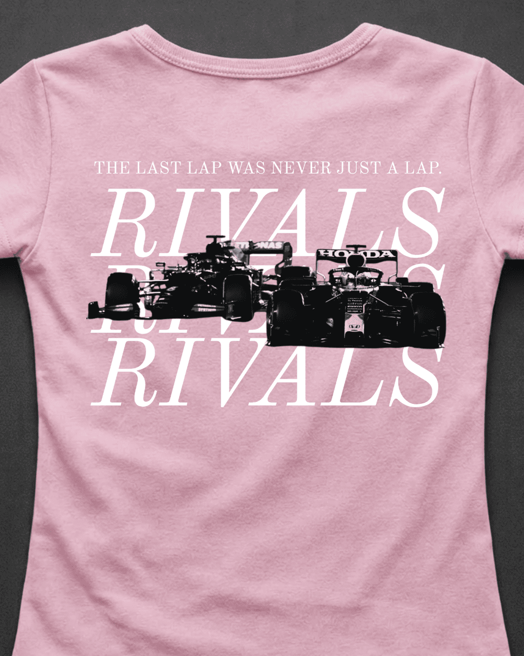 Blusa Baby Look Verstappen vs Hamilton- Última volta