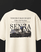 Camiseta Oversized Ayrton Senna - Vencer é mais que uma escolha