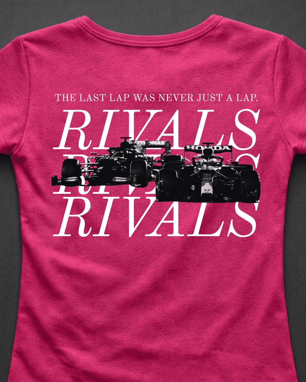 Blusa Baby Look Verstappen vs Hamilton- Última volta