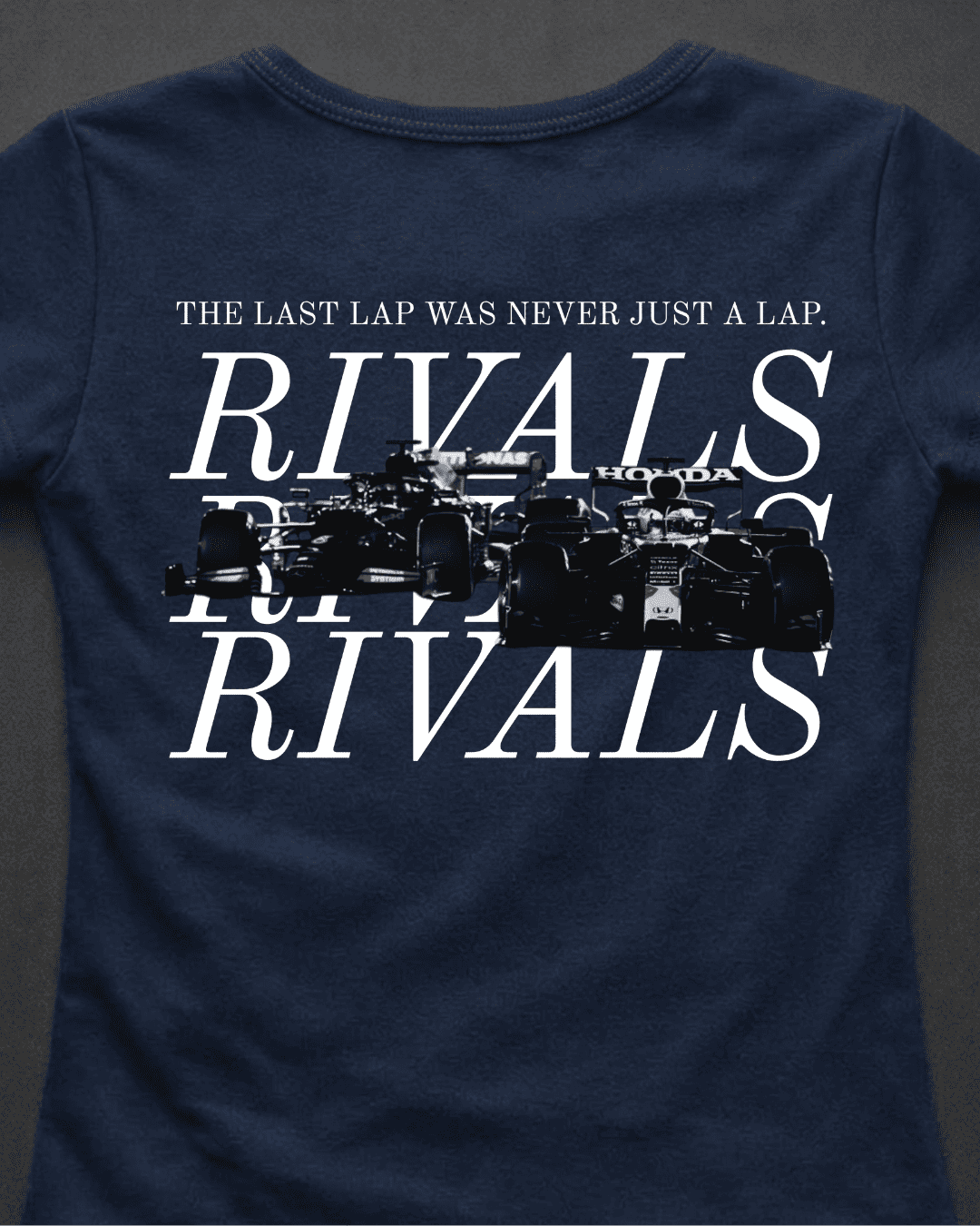 Blusa Baby Look Verstappen vs Hamilton- Última volta