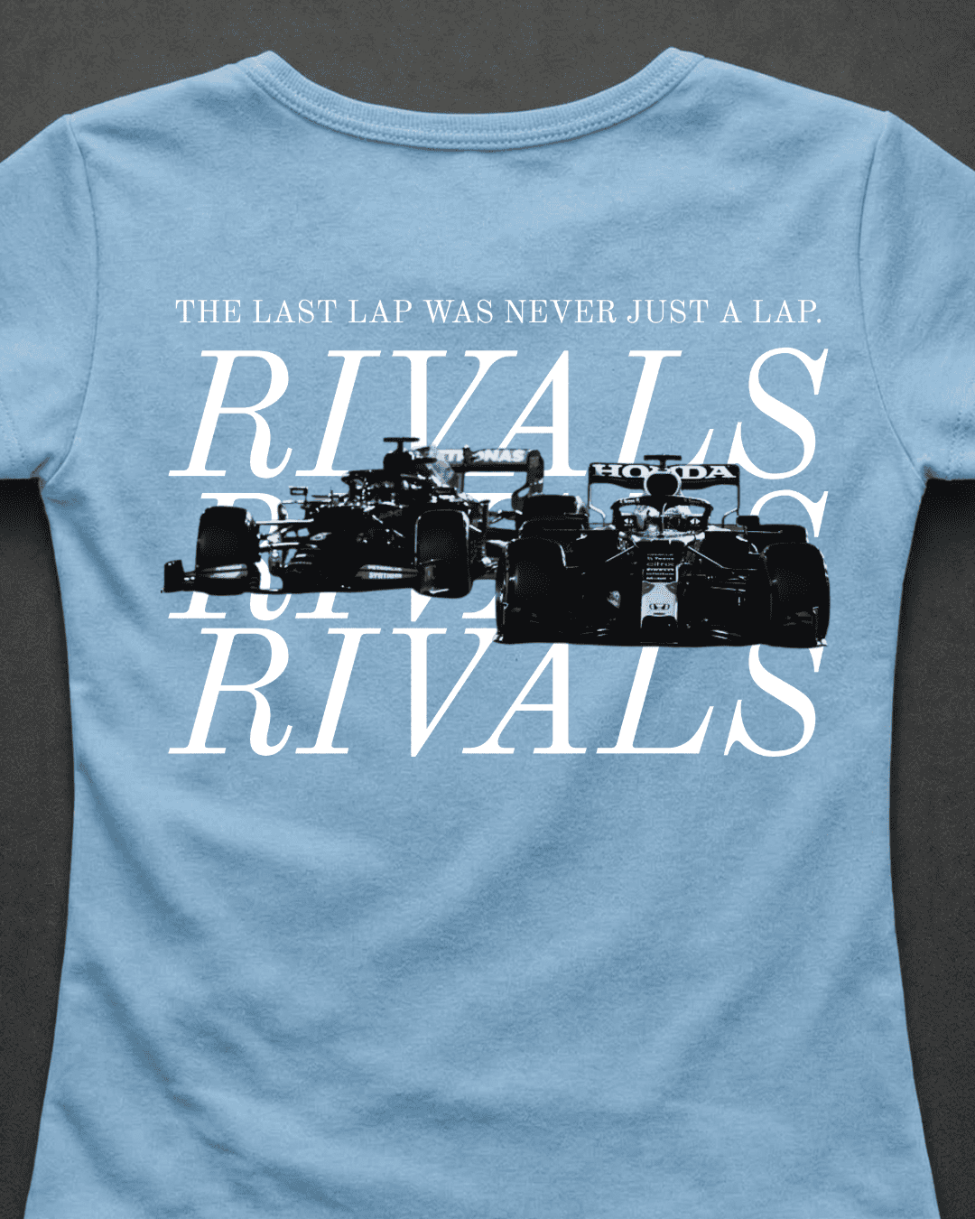 Blusa Baby Look Verstappen vs Hamilton- Última volta