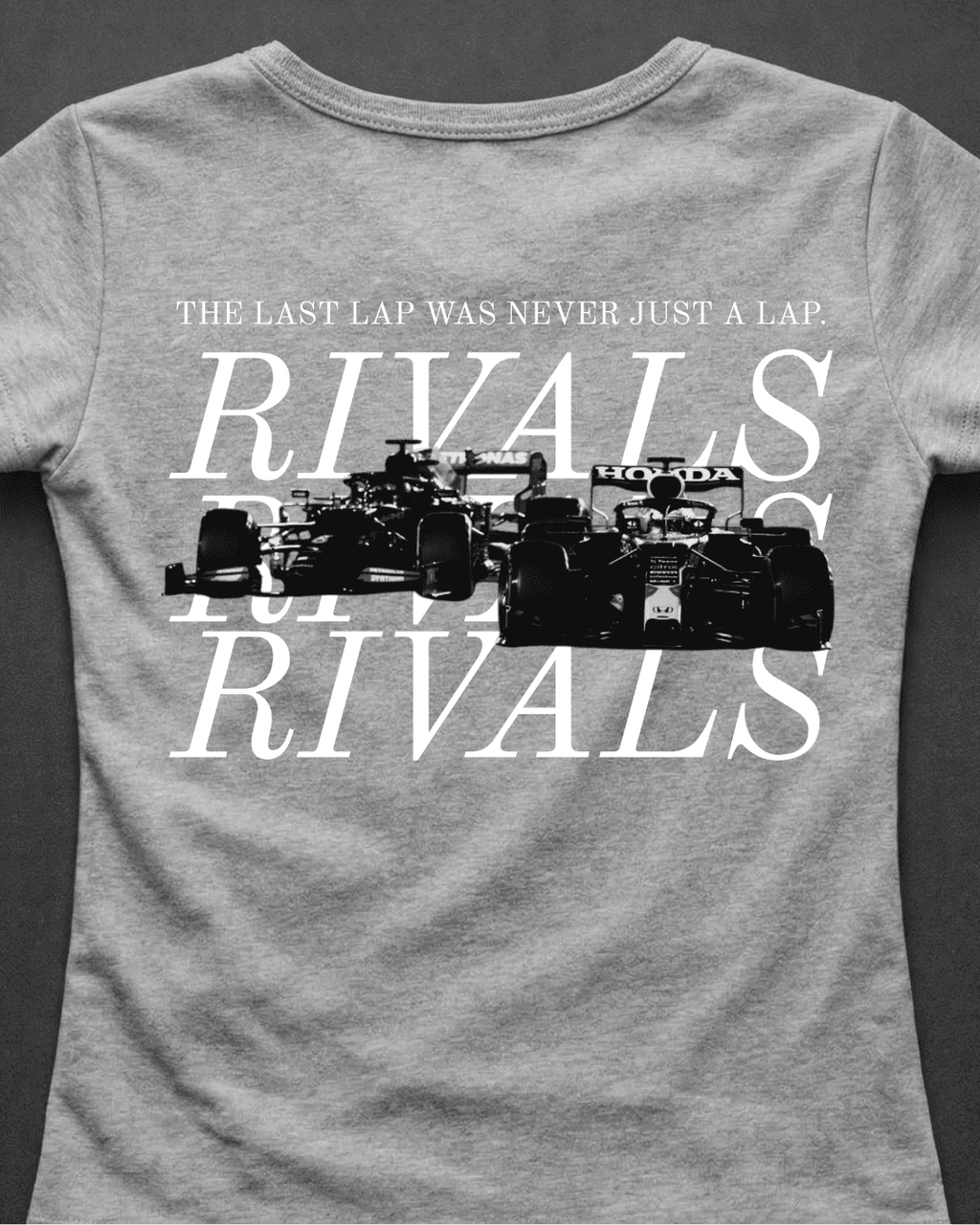 Blusa Baby Look Verstappen vs Hamilton- Última volta