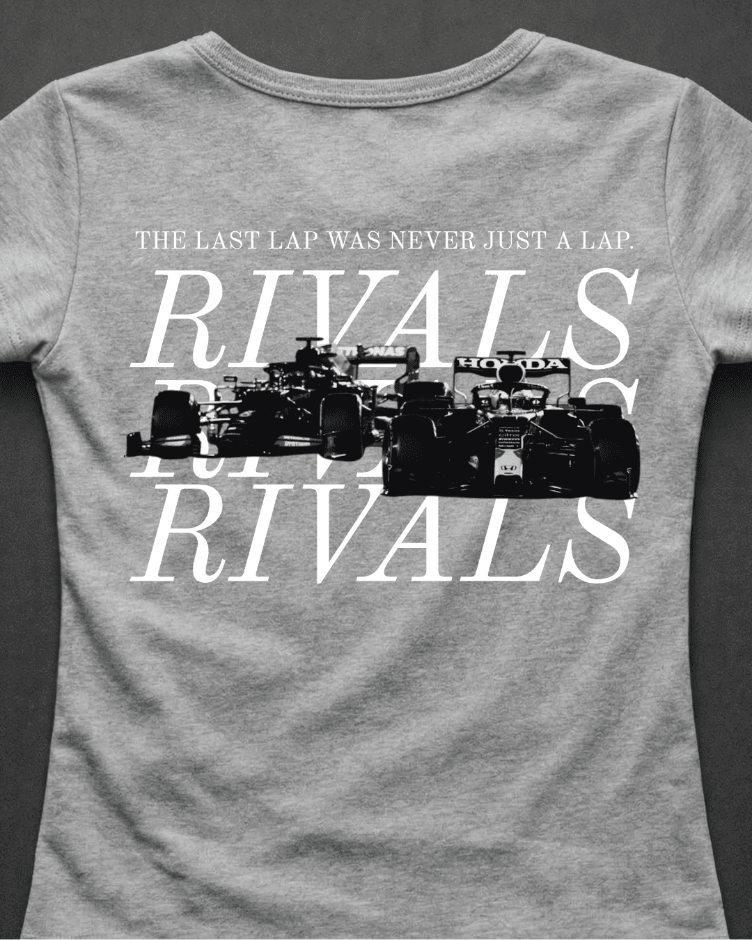 Blusa Baby Look Verstappen vs Hamilton- Última volta