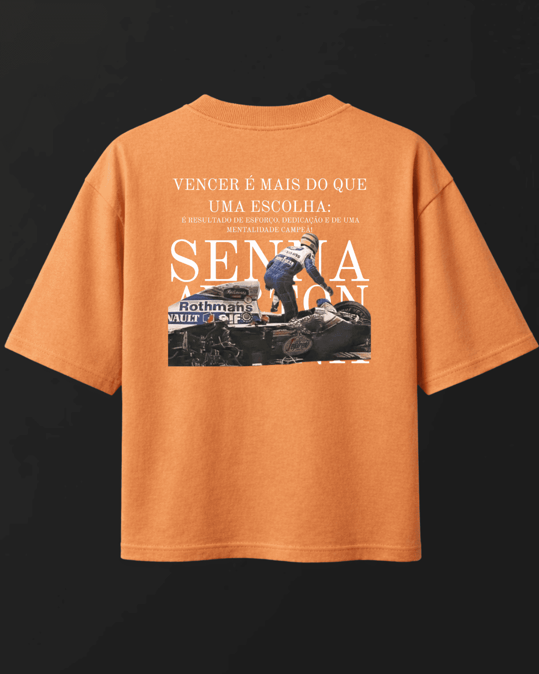Camiseta Oversized Ayrton Senna - Vencer é mais que uma escolha
