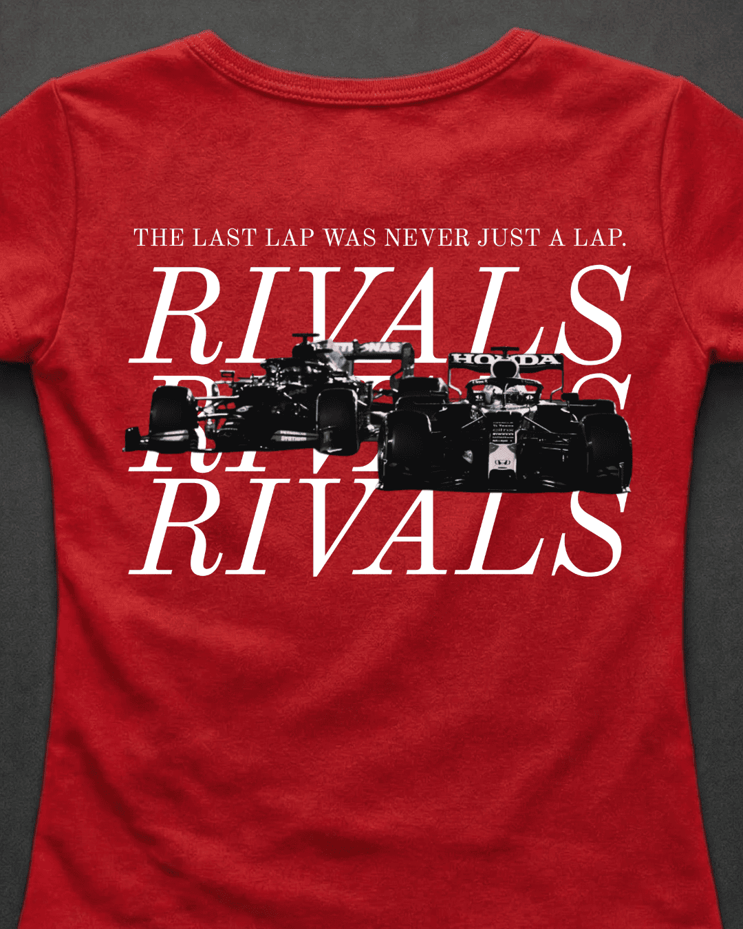 Blusa Baby Look Verstappen vs Hamilton- Última volta