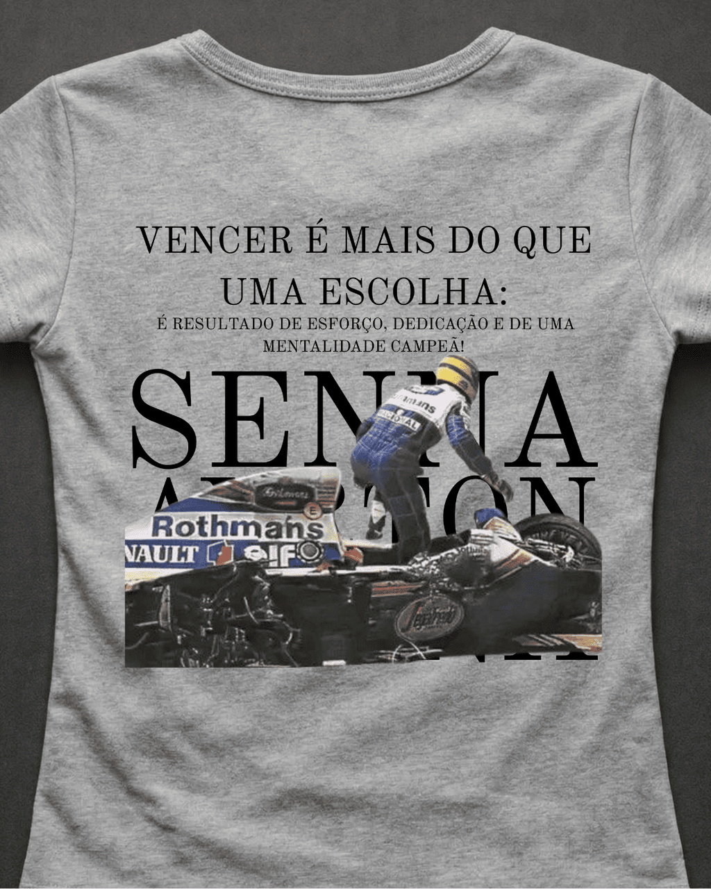 Blusa Baby Look Ayrton Senna - Vencer é mais que uma escolha