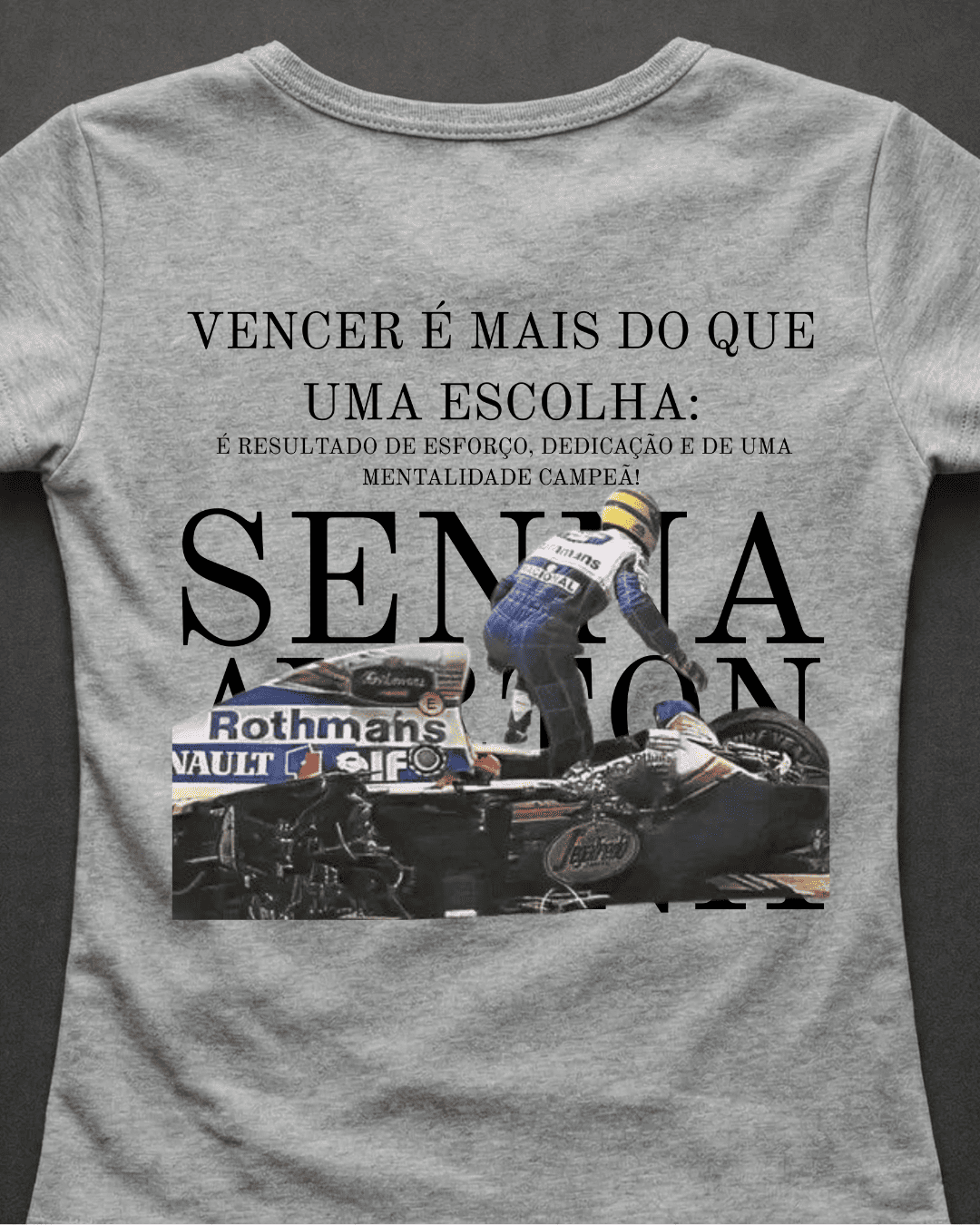 Blusa Baby Look Ayrton Senna - Vencer é mais que uma escolha