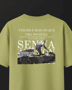 Camiseta Oversized Ayrton Senna - Vencer é mais que uma escolha