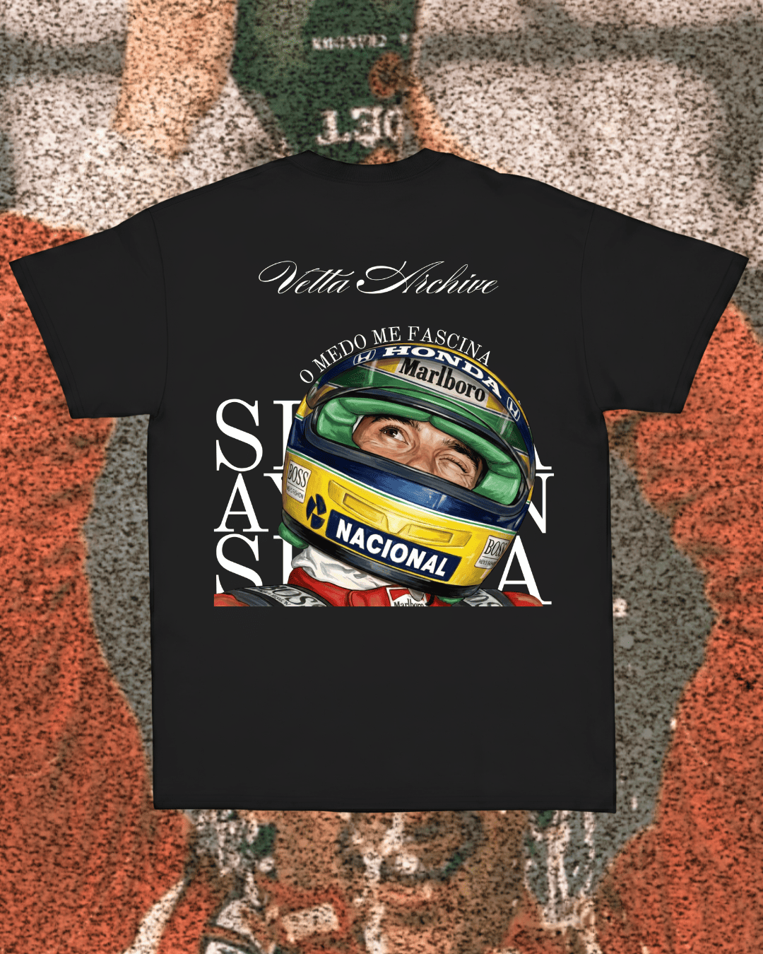 Camiseta Unissex Ayrton Senna - O medo me fascina