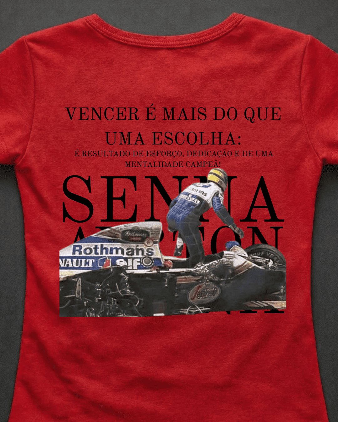 Blusa Baby Look Ayrton Senna - Vencer é mais que uma escolha