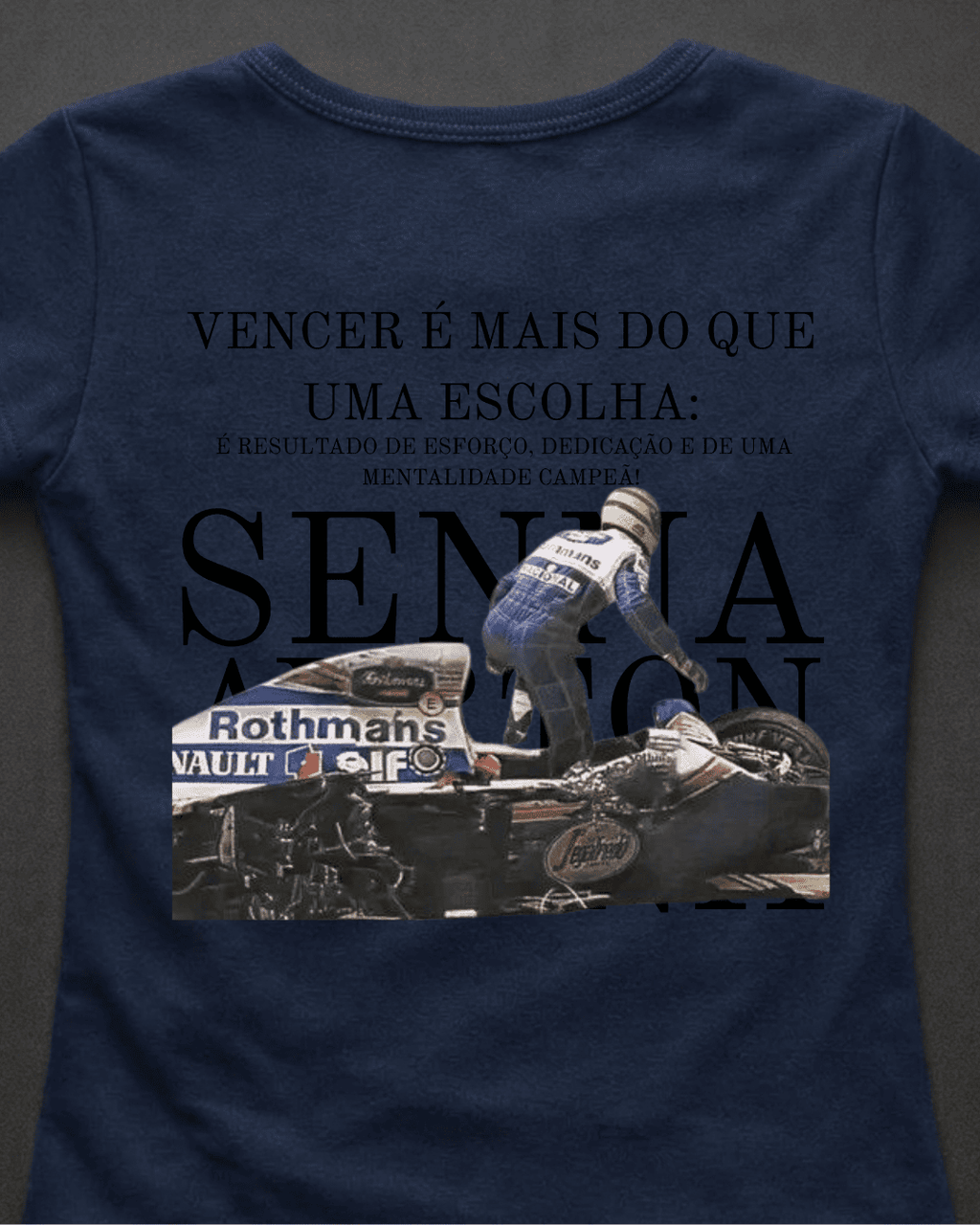 Blusa Baby Look Ayrton Senna - Vencer é mais que uma escolha
