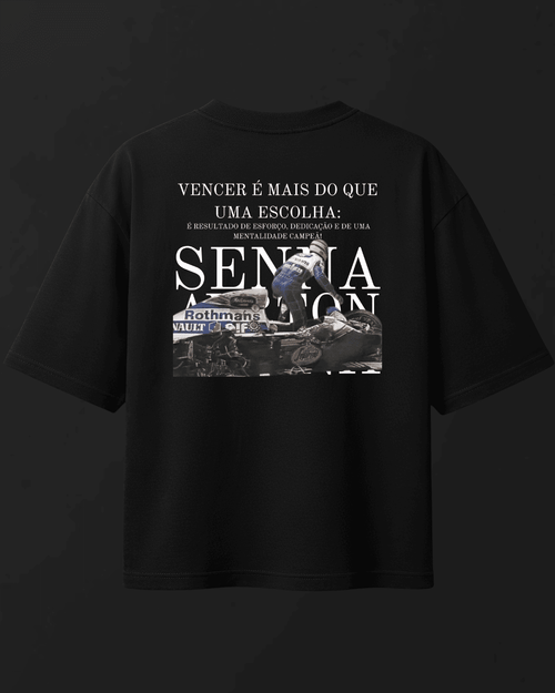 Camiseta Oversized Ayrton Senna - Vencer é mais que uma escolha