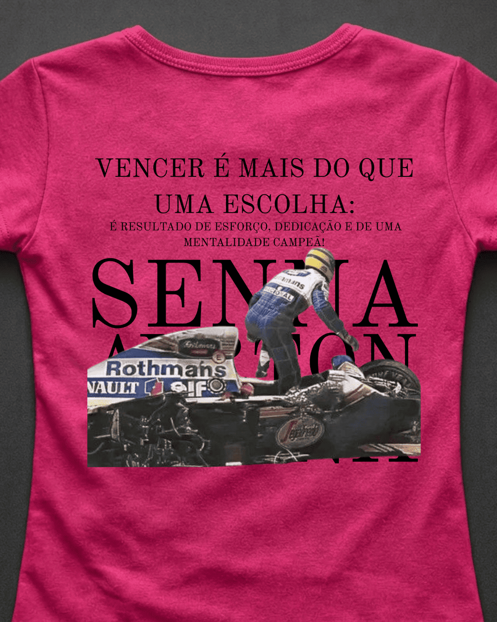 Blusa Baby Look Ayrton Senna - Vencer é mais que uma escolha