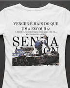 Blusa Baby Look Ayrton Senna - Vencer é mais que uma escolha
