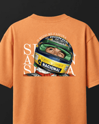 Camiseta Oversized Ayrton Senna - O medo me fascina