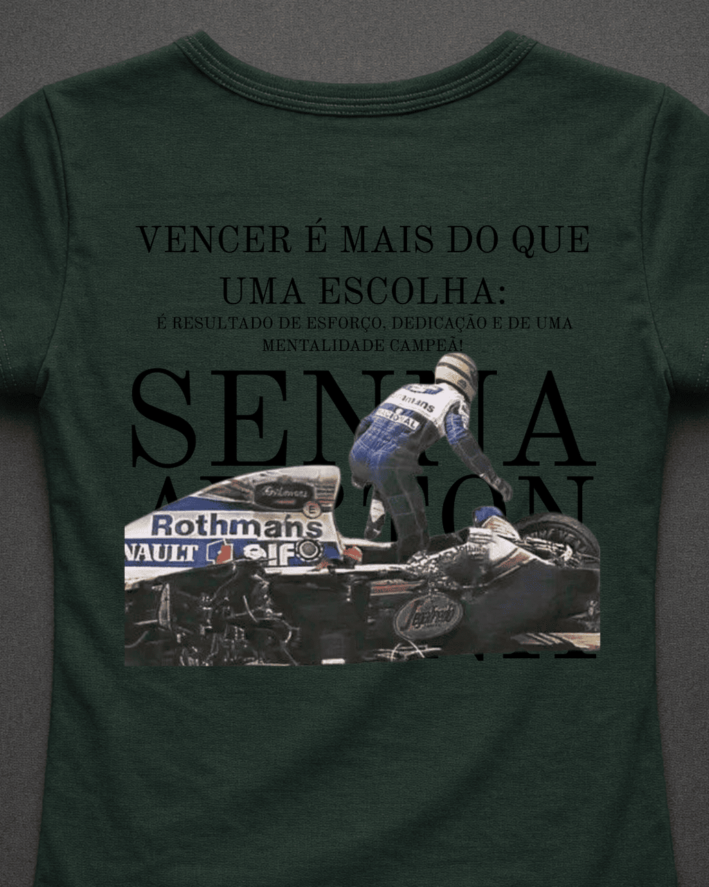 Blusa Baby Look Ayrton Senna - Vencer é mais que uma escolha
