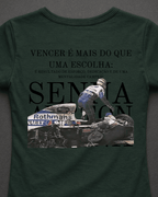 Blusa Baby Look Ayrton Senna - Vencer é mais que uma escolha