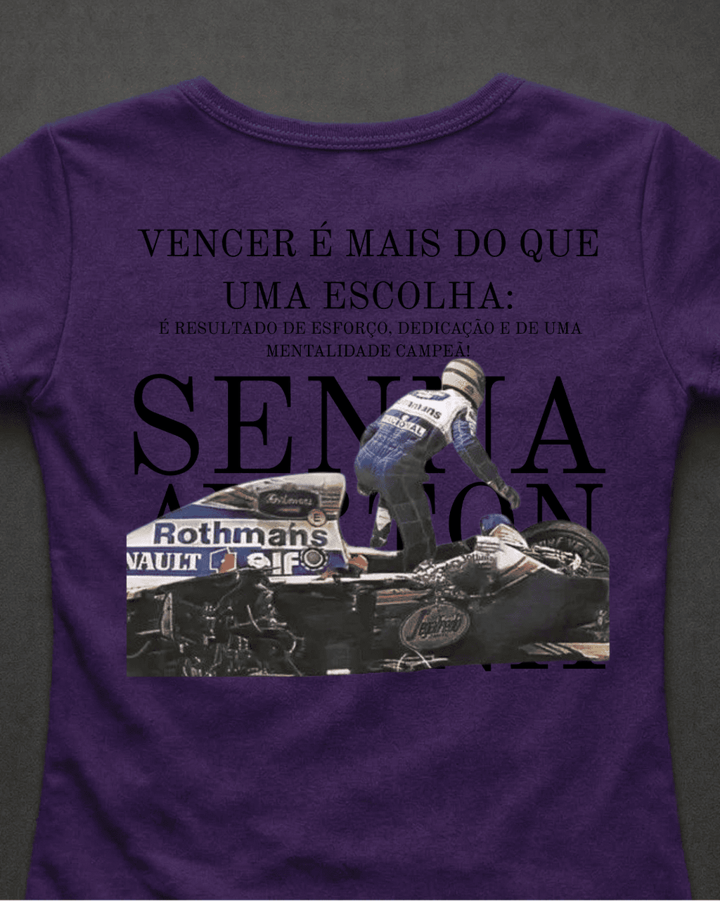 Blusa Baby Look Ayrton Senna - Vencer é mais que uma escolha