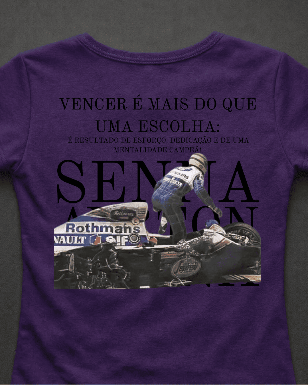 Blusa Baby Look Ayrton Senna - Vencer é mais que uma escolha
