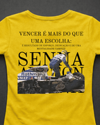 Blusa Baby Look Ayrton Senna - Vencer é mais que uma escolha