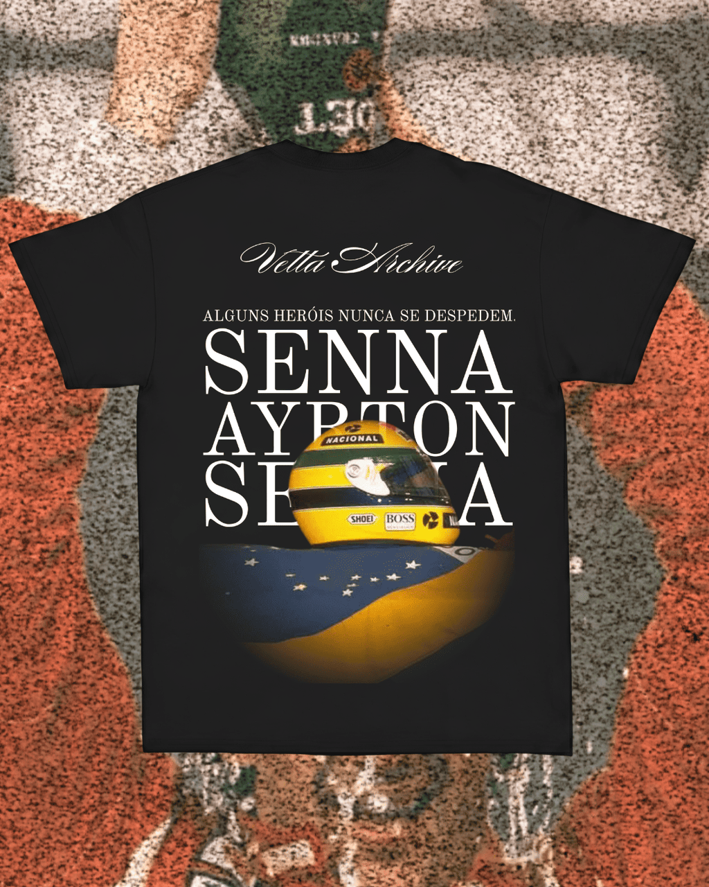 Camiseta Unissex Ayrton Senna - Heróis nunca se despedem