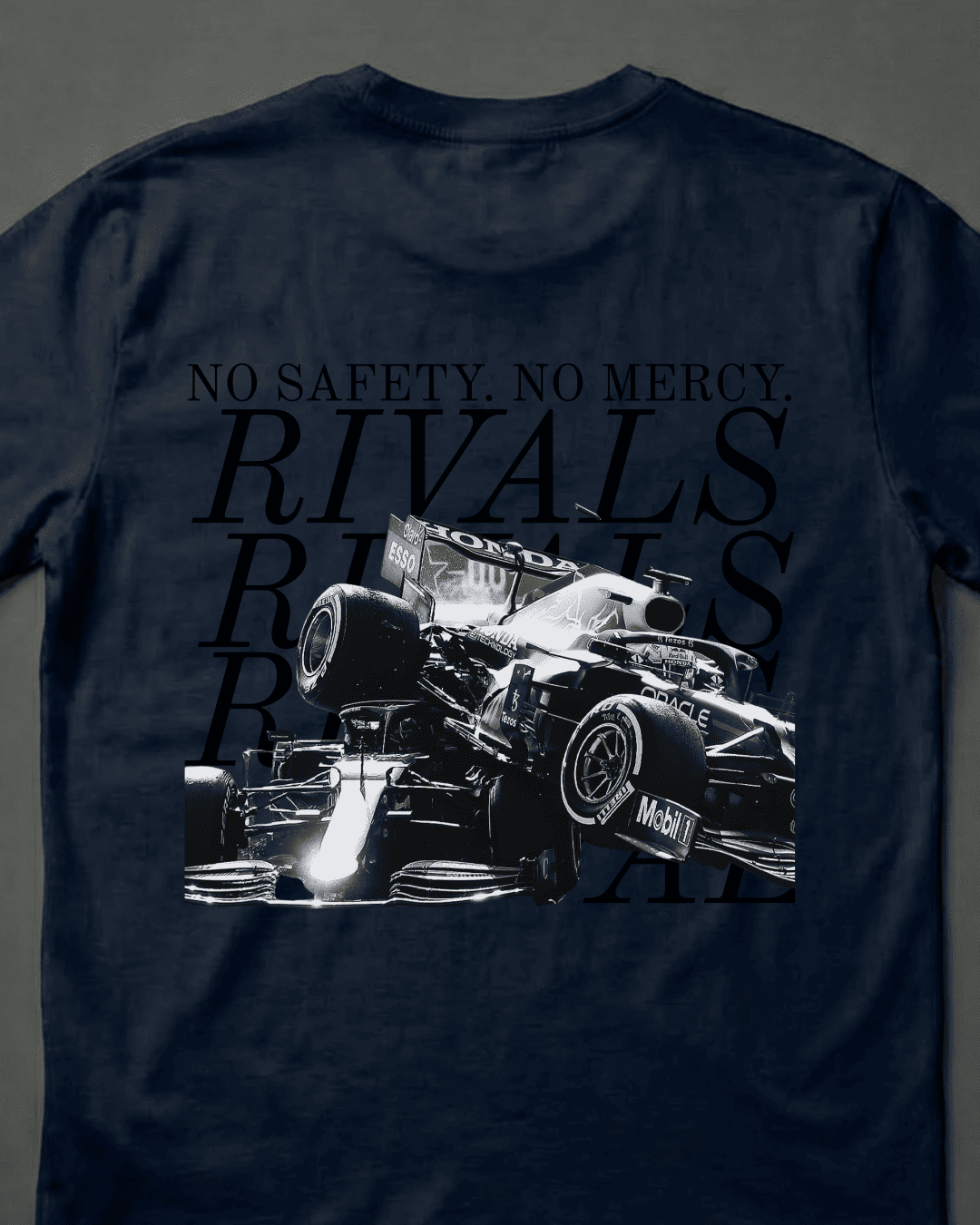 Camiseta Unissex Verstappen vs Hamilton - No safety no mercy