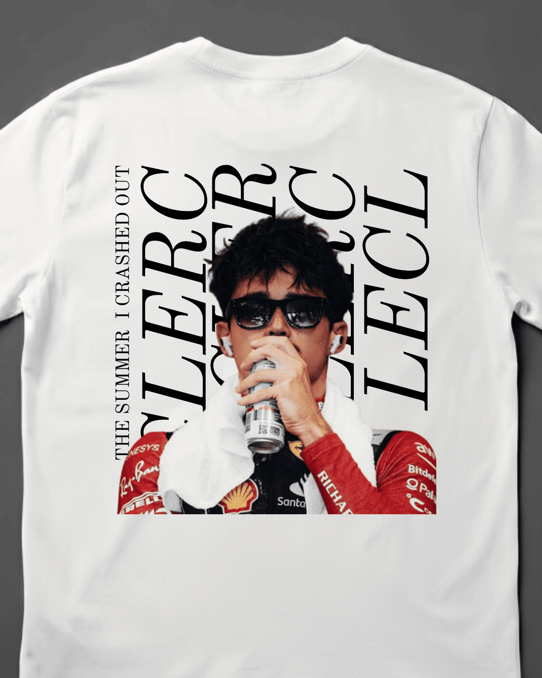 Camiseta Unissex Charles Leclerc - The summer i crashed out
