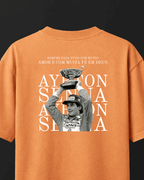 Camiseta Oversized Ayrton Senna - Muita amor e muita fé em Deus