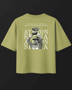 Camiseta Oversized Ayrton Senna - Muita amor e muita fé em Deus