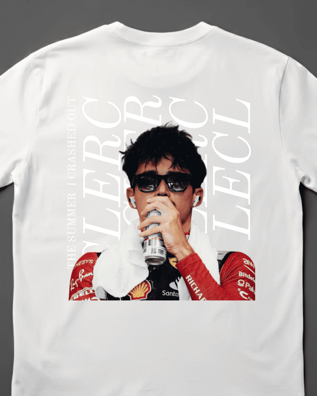 Camiseta Unissex Charles Leclerc - The summer i crashed out