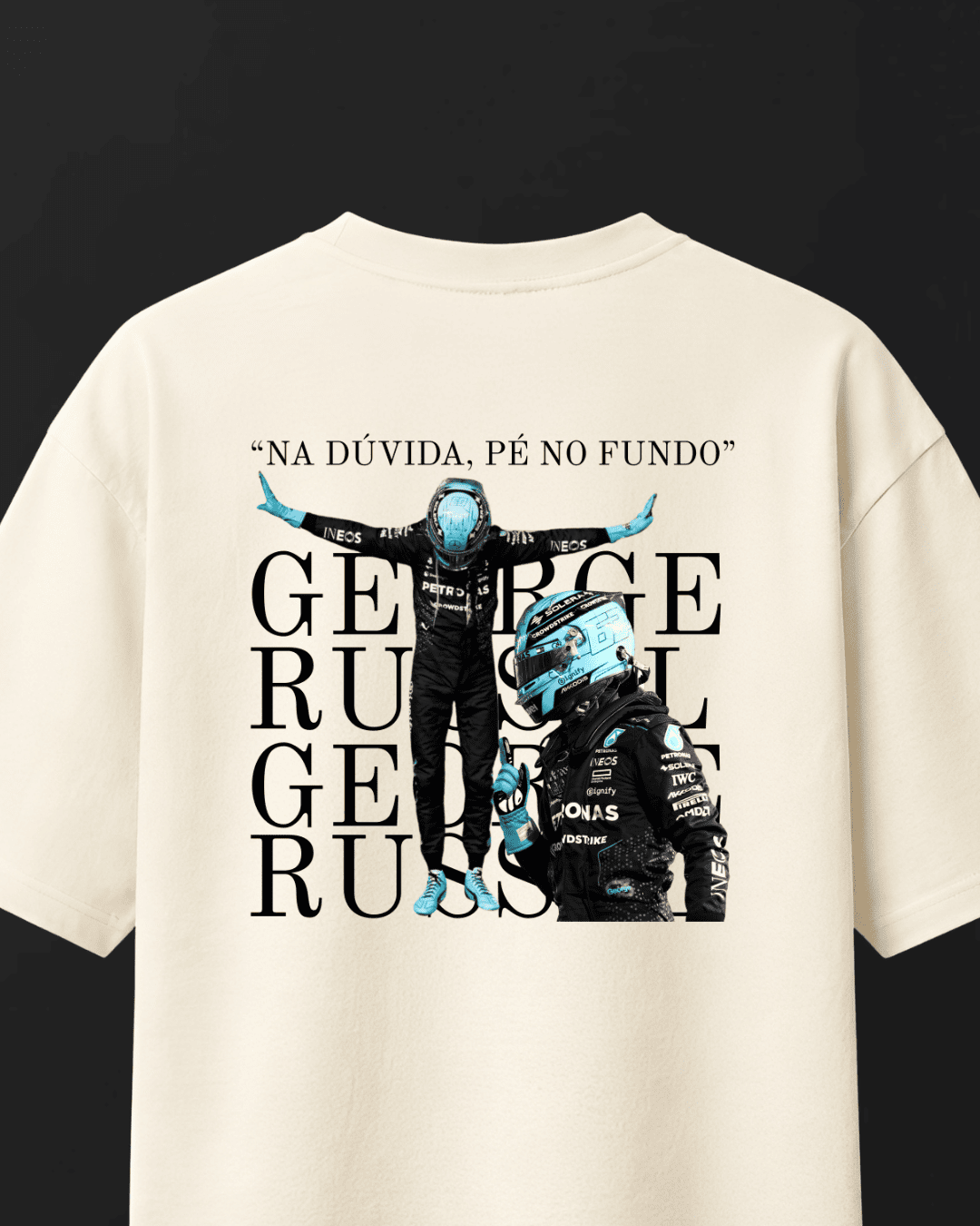 Camiseta Oversized George Russel - Pé no fundo