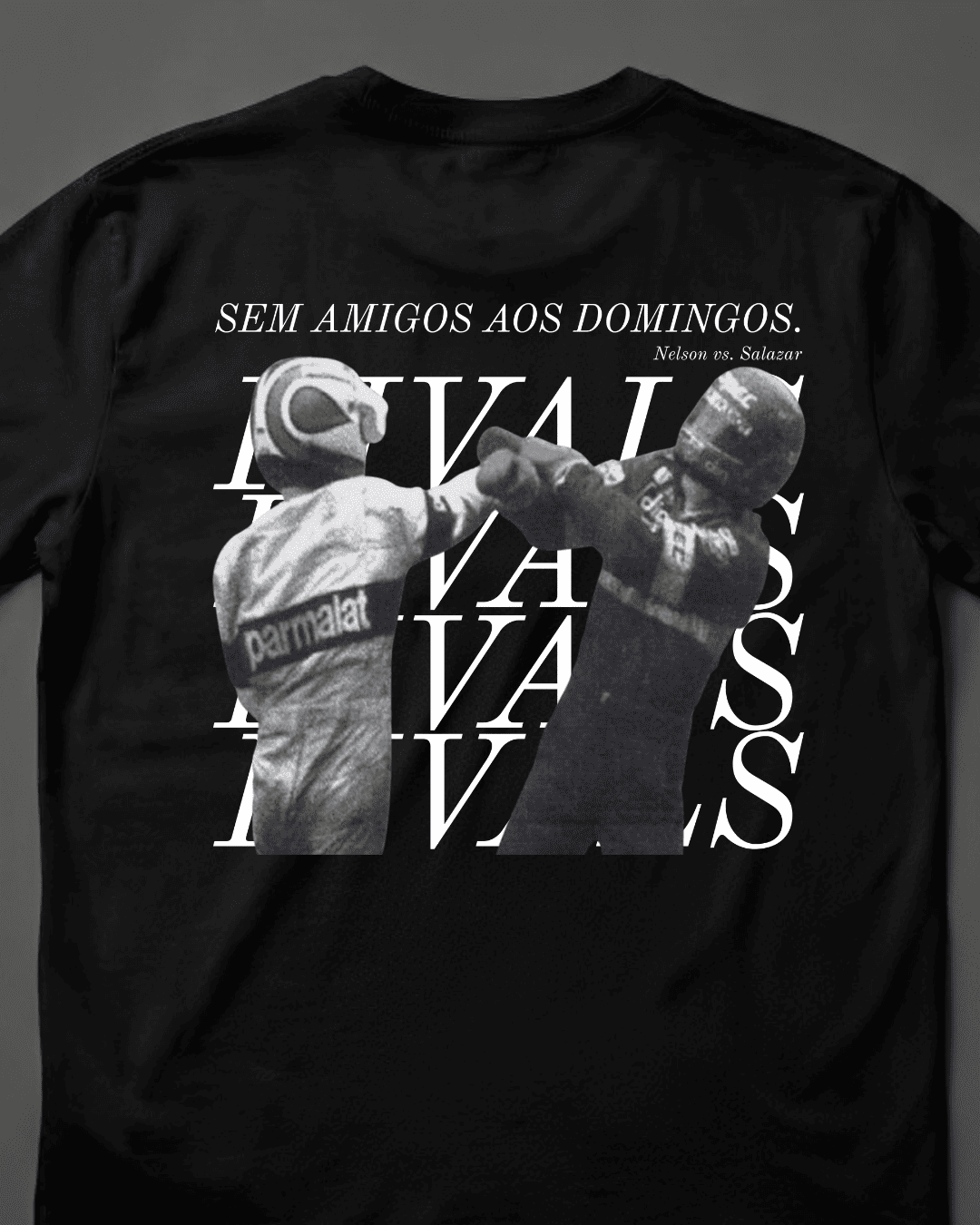 Camiseta Unissex Piquet vs Salazar - Sem amigos ao domingos