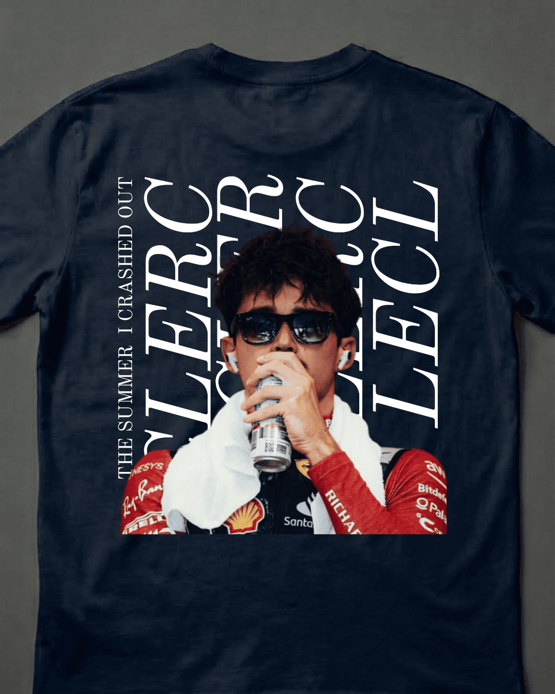 Camiseta Unissex Charles Leclerc - The summer i crashed out