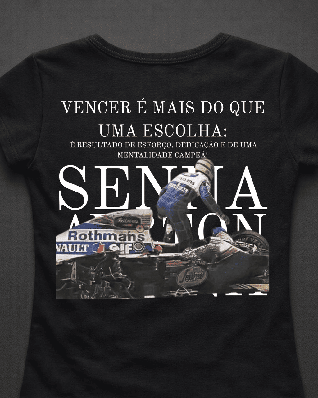 Blusa Baby Look Ayrton Senna - Vencer é mais que uma escolha