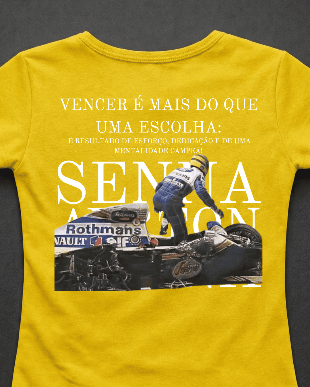 Blusa Baby Look Ayrton Senna - Vencer é mais que uma escolha