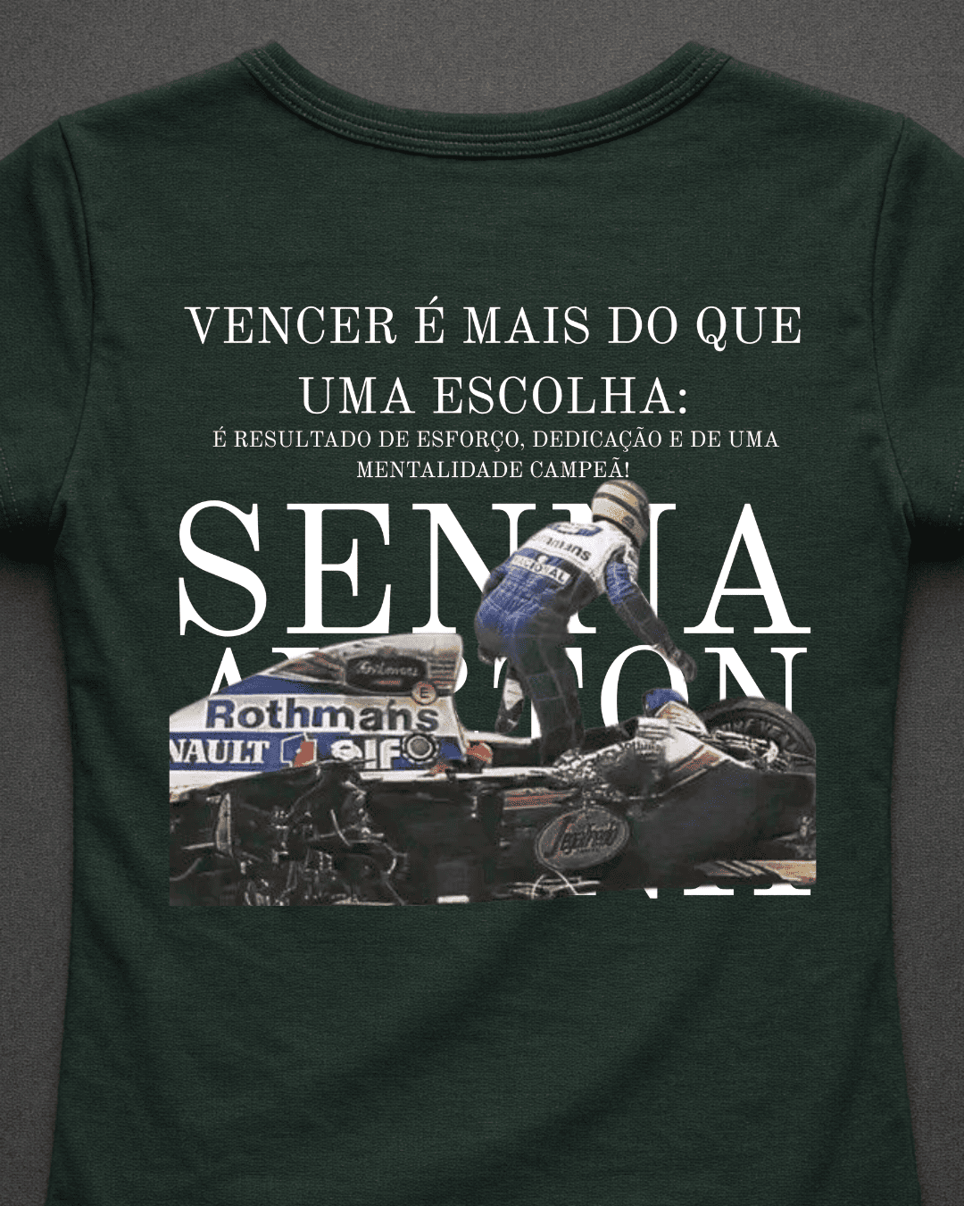 Blusa Baby Look Ayrton Senna - Vencer é mais que uma escolha