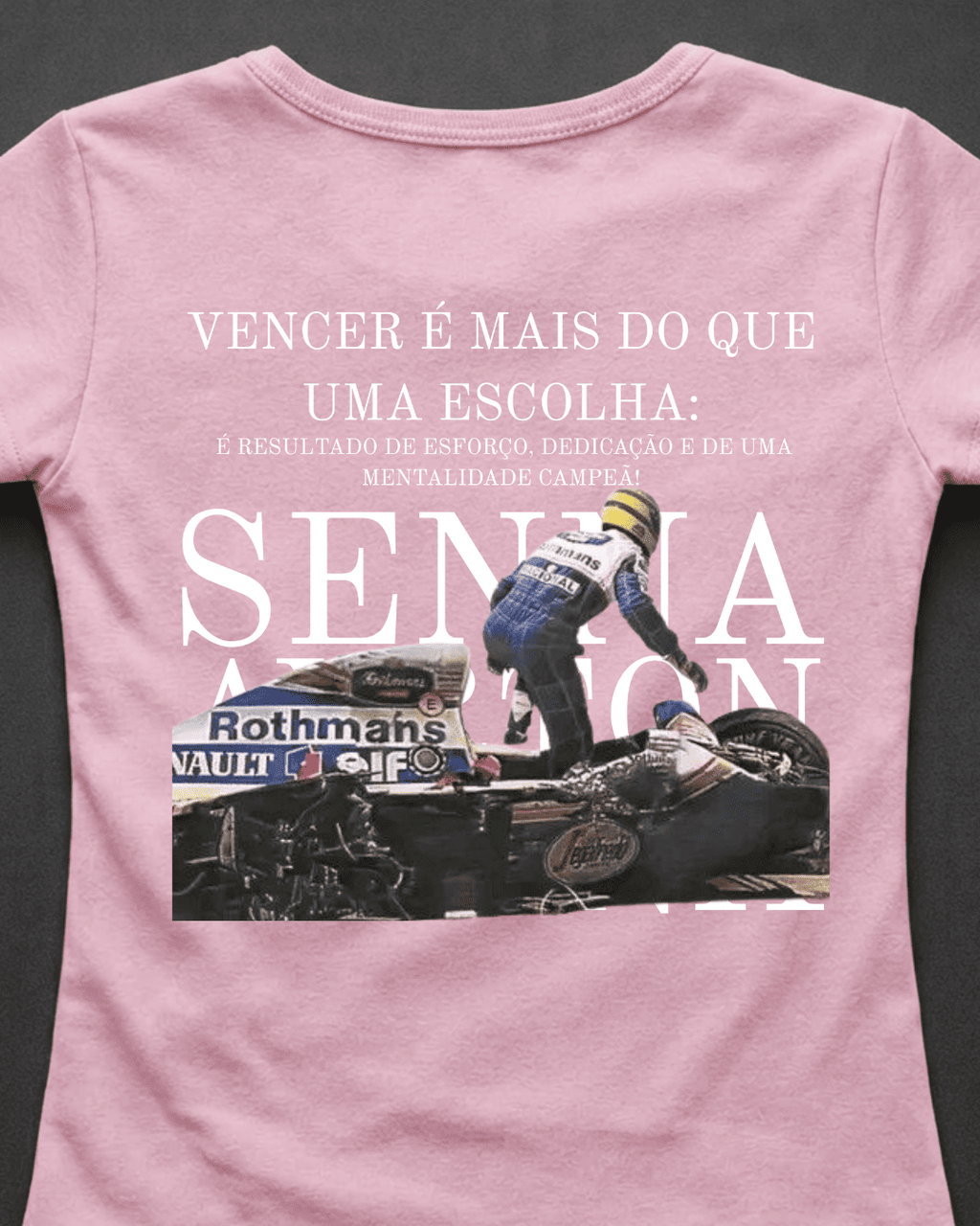 Blusa Baby Look Ayrton Senna - Vencer é mais que uma escolha