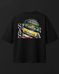 Camiseta Oversized Ayrton Senna - O medo me fascina