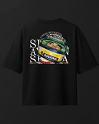 Camiseta Oversized Ayrton Senna - O medo me fascina