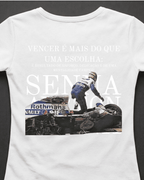 Blusa Baby Look Ayrton Senna - Vencer é mais que uma escolha