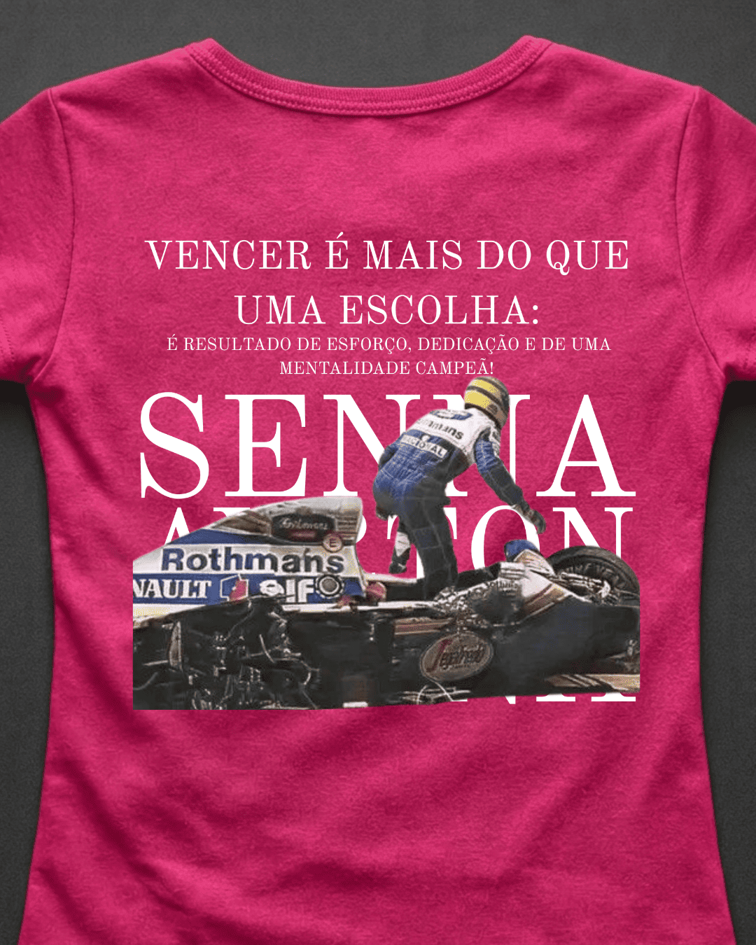 Blusa Baby Look Ayrton Senna - Vencer é mais que uma escolha