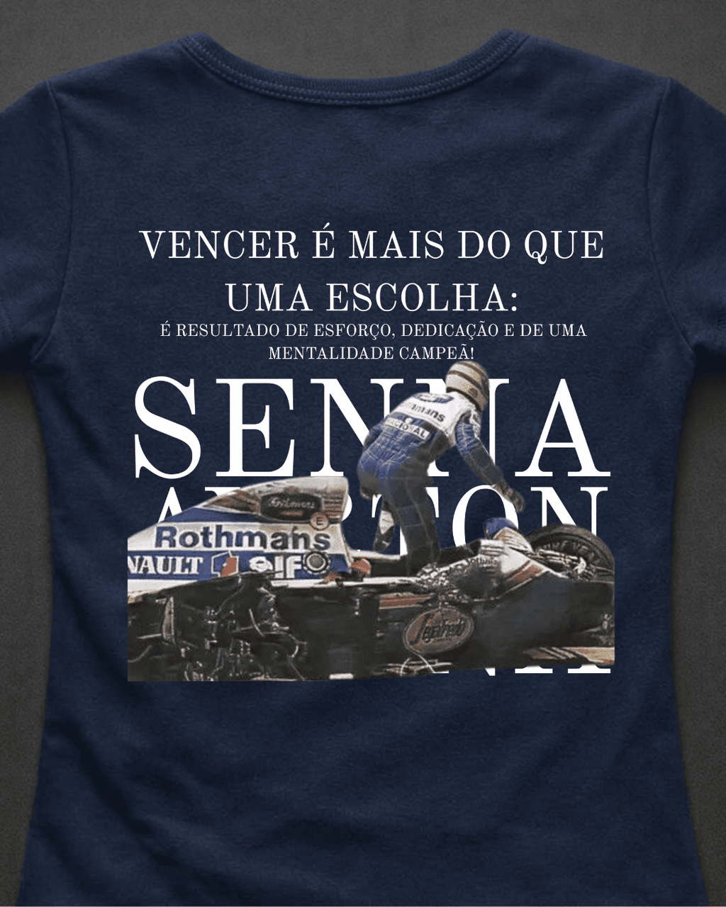 Blusa Baby Look Ayrton Senna - Vencer é mais que uma escolha