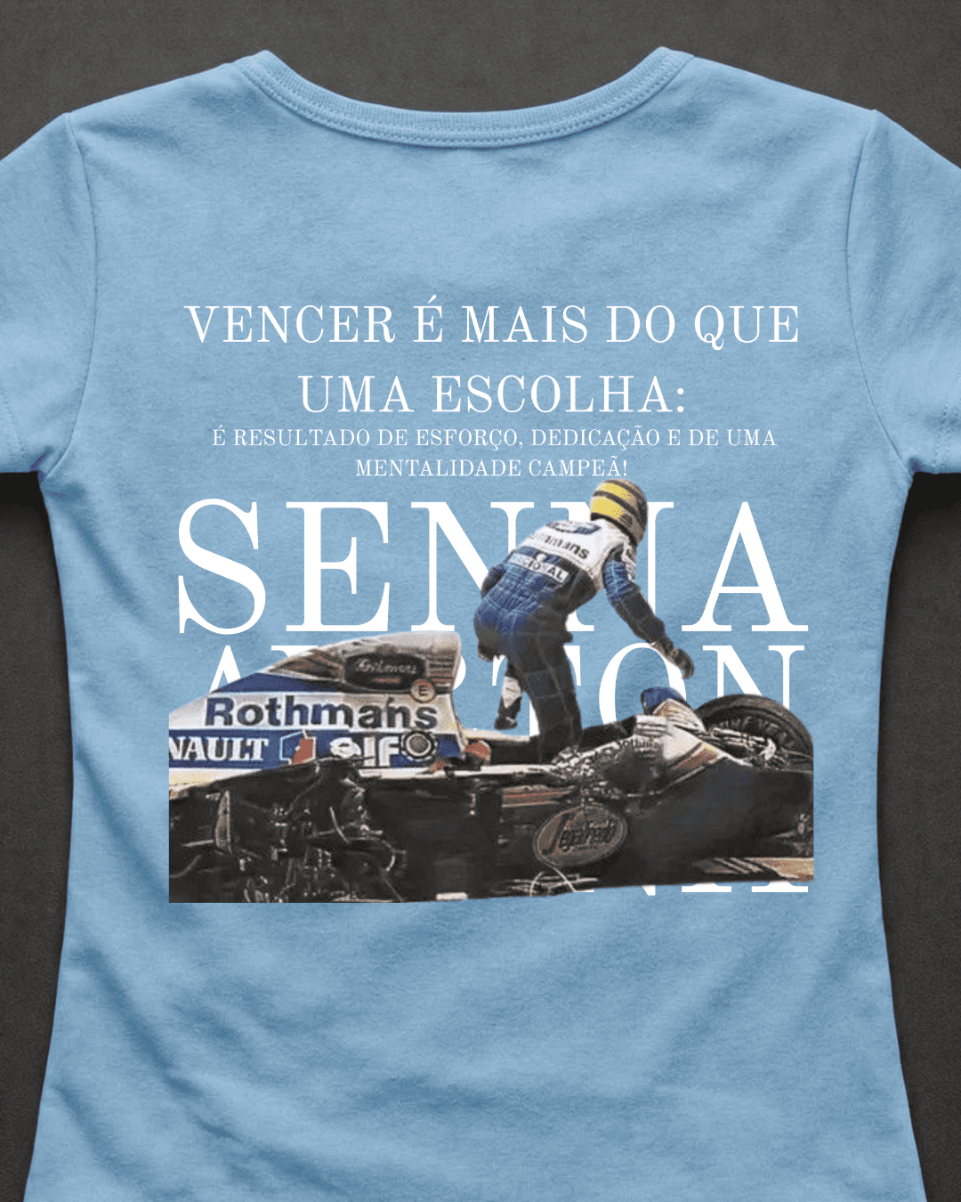 Blusa Baby Look Ayrton Senna - Vencer é mais que uma escolha